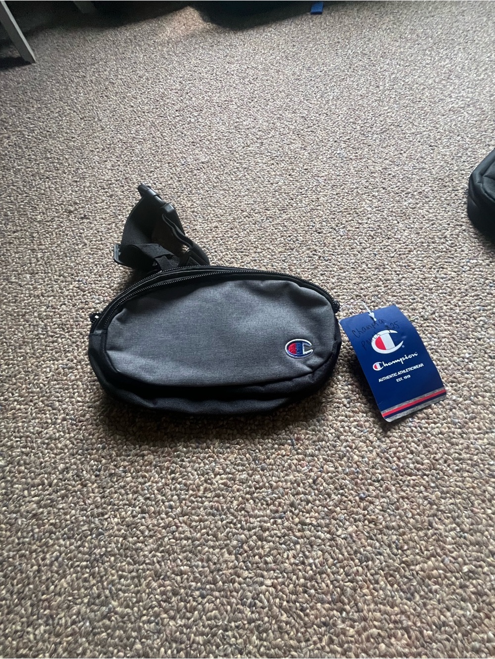 Champion Black Belt Bag with Signature C Patch
